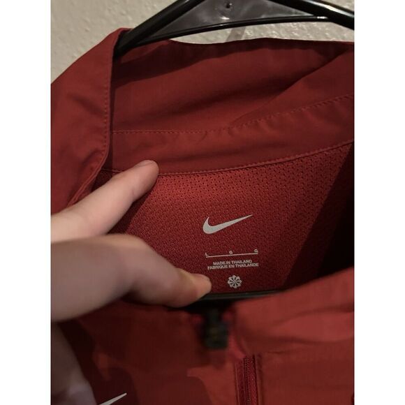 Alabama Crimson Tide Mens Large Nike Short Sleeve Windbreaker 1/4 Zip Vented - Picture 5 of 9